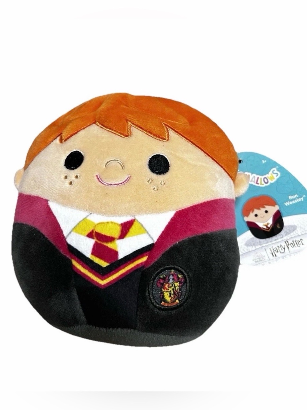 Squishmallows Harry Potter Character Ron Weasley Plush - Orange and Black 8”